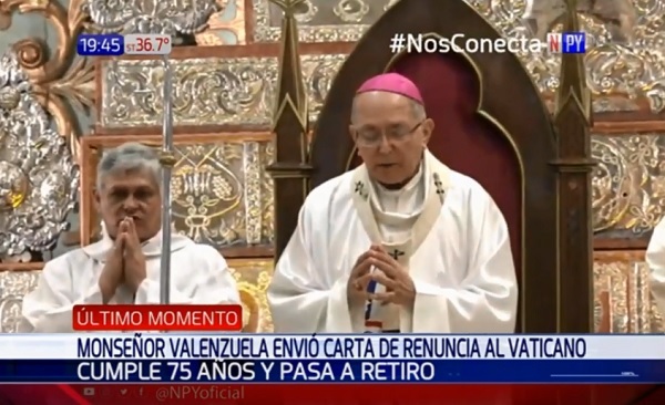 Arzobispo de Asunción presenta renuncia