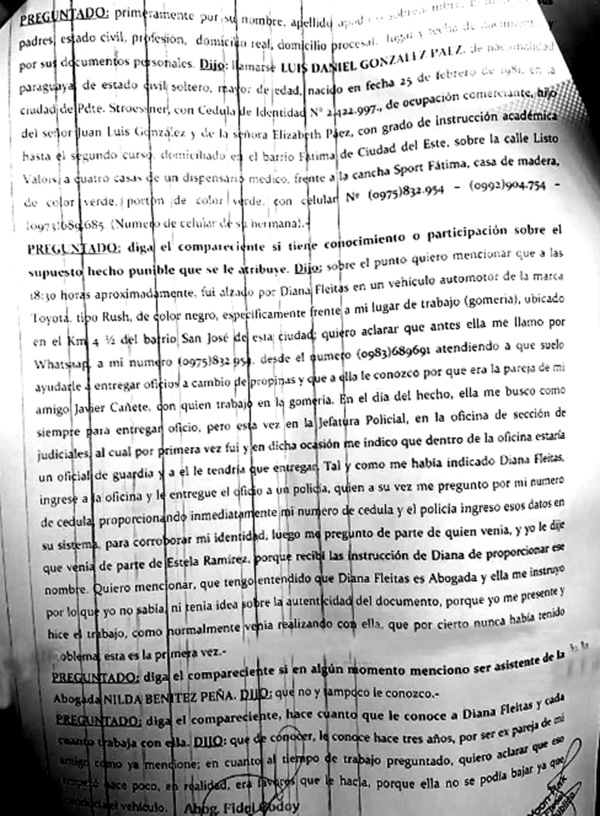 Dos abogados y un gomero en mira de la Fiscalía por falsificar firma de jueza