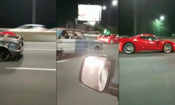 ¡La increíble carrera entre un Falcon y una Ferrari!