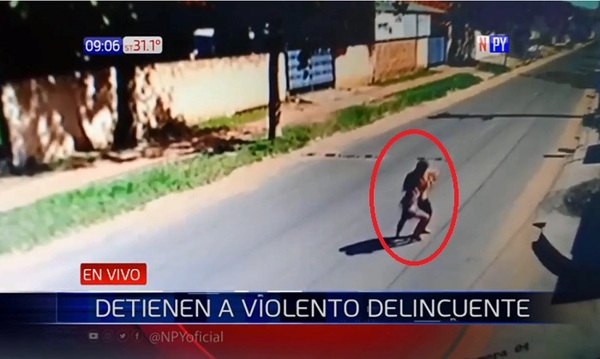 Detienen a joven que agredió a su pareja en plena calle