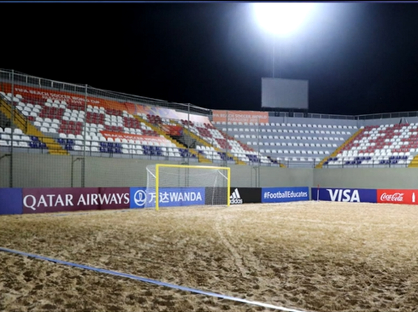 Todo está listo para el Mundial de fútbol playa