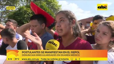 Postulantes se manifiestan en Isepol - ABC Noticias - ABC Color