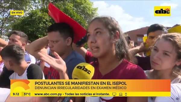 Postulantes se manifiestan en Isepol - ABC Noticias - ABC Color