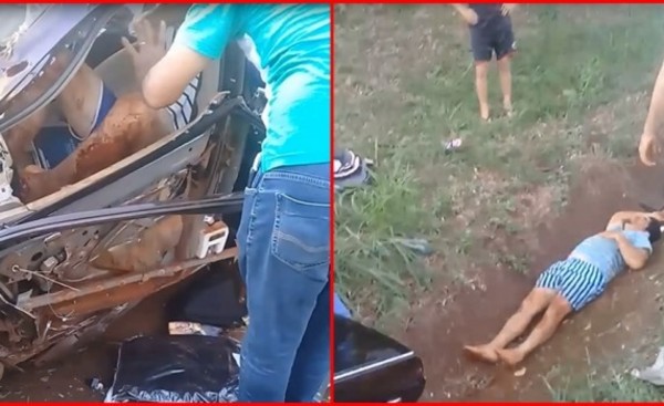 Grave accidente en Cruce Iruña deja 2 heridos