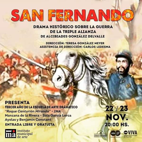 El IMA presentará la obra teatral “San Fernando” en la Manzana de la Rivera | .::Agencia IP::.