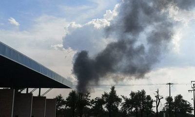 Helicóptero al servicio de la SENAD cae sobre un depósito