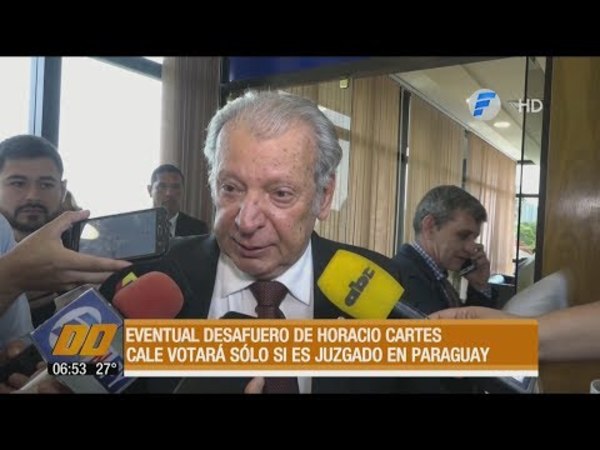 Desafuero de Cartes: Calé votará solo si es juzgado en Paraguay