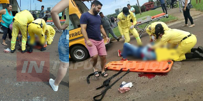 ACCIDENTE DE TRÁNSITO SOBRE LA ROTONDA DEL ACCESO AL B° MBOI KA’E