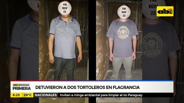Detuvieron a dos tortoleros en flagrancia - ABC Noticias - ABC Color