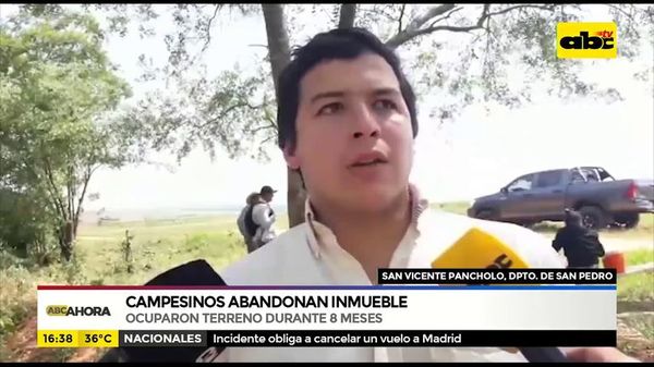 Campesinos abandonan inmueble - ABC Noticias - ABC Color