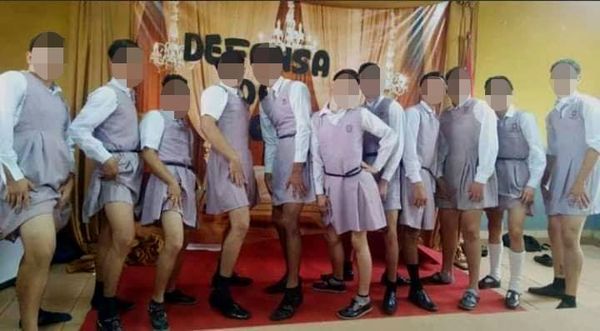 Polémica por fotos de alumnos que vistieron los uniformes de sus compañeras - Nacionales - ABC Color
