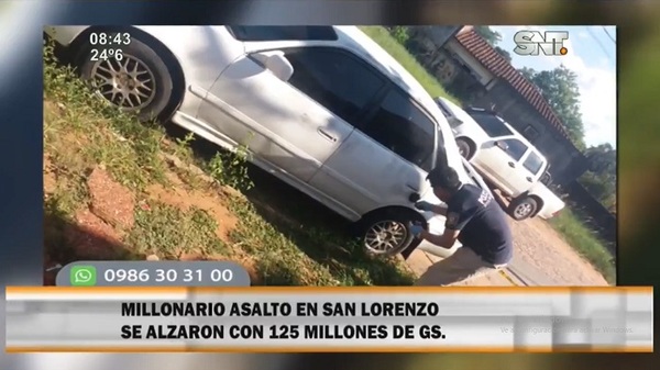 Delincuentes se alzan con G. 125 millones en San Lorenzo