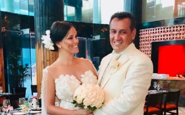 La ex modelo Pamela Cabellero y el abogado Pedro Marinoni celebraron su aniversario