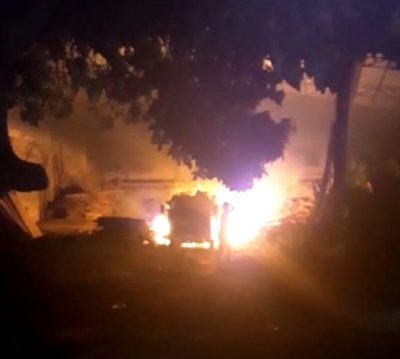 Transportador de carbón ardió en llamas