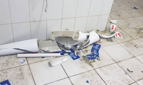HOY / Destrozos en el estadio de Olimpia tras el clásico