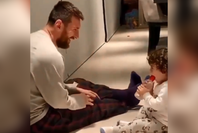 El tierno lado paternal de Messi que conmueve Internet con un video