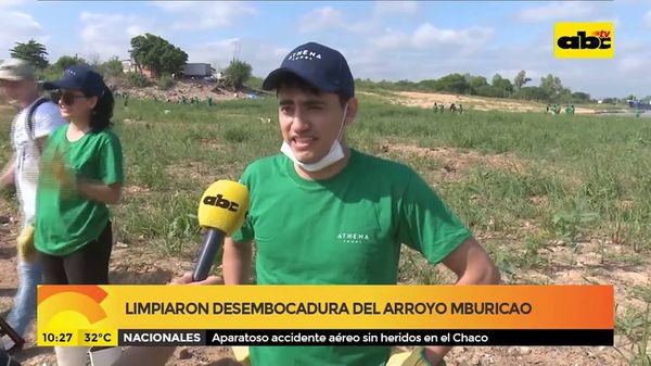 Limpiaron desembocadura del arroyo Mburicaó - ABC Noticias - ABC Color