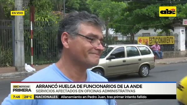 Arrancó huelga de funcionarios de la ANDE - ABC Noticias - ABC Color