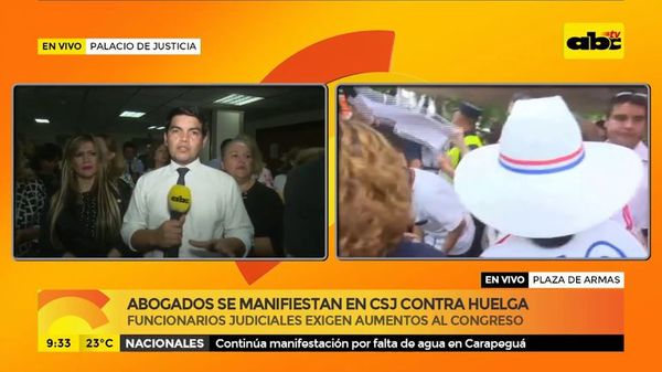 Abogados se manifiestan en CSJ contra huelga - ABC Noticias - ABC Color
