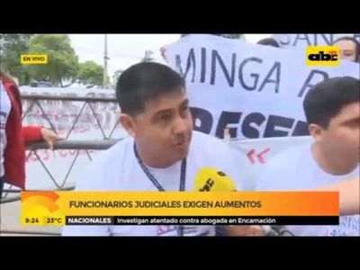 Funcionarios judiciales exigen aumentos - ABC Noticias - ABC Color