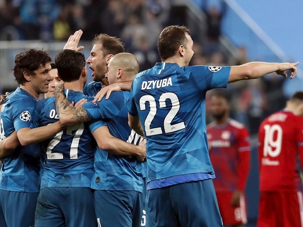 El Zenit derrota al Lyon y sueña con los octavos de la Champions