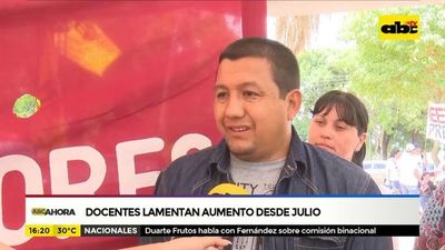 Docentes lamentan aumento desde julio - ABC Noticias - ABC Color