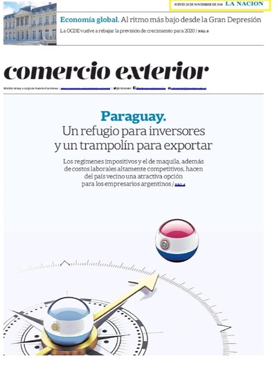 Importante diario argentino destaca a Paraguay como centro de inversiones