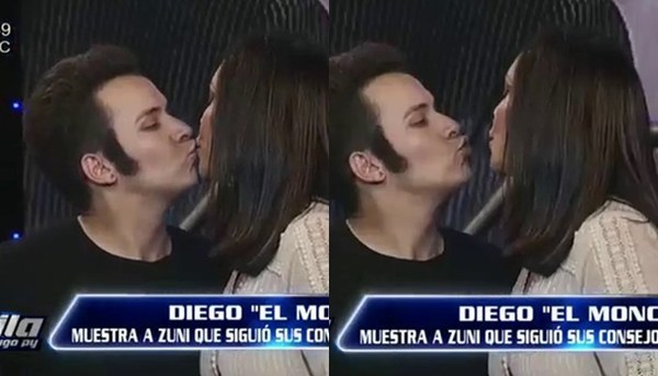 El beso entre Zuni Castiñeira y "El Monchi" - Teleshow