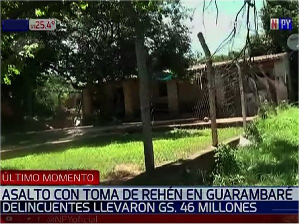 Asaltantes se llevan G. 46 millones en Guarambaré
