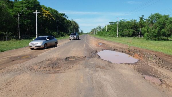 Sigue en lamentable estado la ruta Py 11 en San Pedro