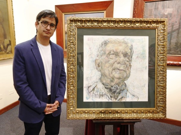 Artista ecuatoriano donó retrato de Roa Bastos al Museo Nacional de Bellas Artes | .::Agencia IP::.