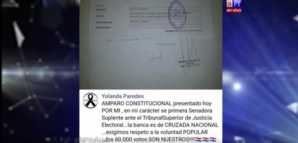 Cruzada Nacional pide ocupar banca de Payo mediante amparo constitucional | Noticias Paraguay