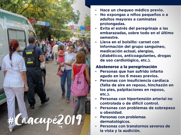 Operativo Caacupé 2019: Salud Pública insta a no olvidar las recomendaciones