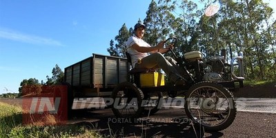 INGENIO ITAPUENSE: CONSTRUYÓ SU MÓVIL CON MATERIALES RECICLADOS