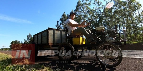 INGENIO ITAPUENSE: CONSTRUYÓ SU MÓVIL CON MATERIALES RECICLADOS