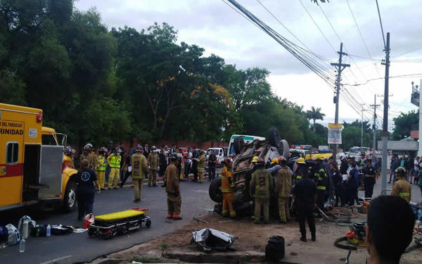 Cuatro fallecidos en accidente sobre la Ruta Transchaco