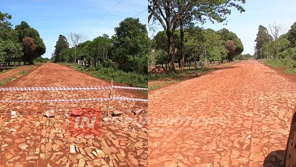 SAN COSME Y SAN DAMIÁN: EMPEDRADO DE CALLE 5 ESTÁN A PUNTO DE CULMINAR
