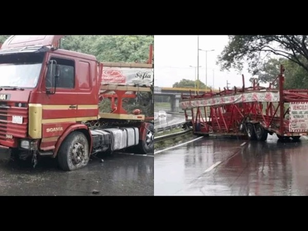 CAMIONERO PARAGUAYO SUFRE ACCIDENTE EN ARGENTINA