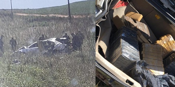 POLICÍA VUELCA VEHÍCULO CON VARIOS LADRILLOS DE MARIHUANA EN CANINDEYÚ