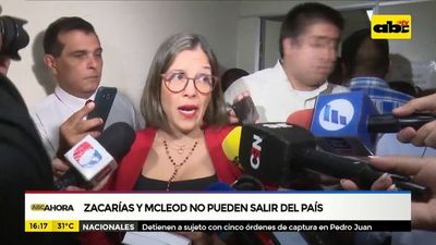 Zacarías y McLeod no pueden salir del país - ABC Noticias - ABC Color