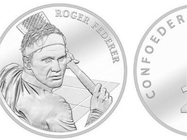 Suiza acuñará monedas de oro y plata con la efigie de Roger Federer