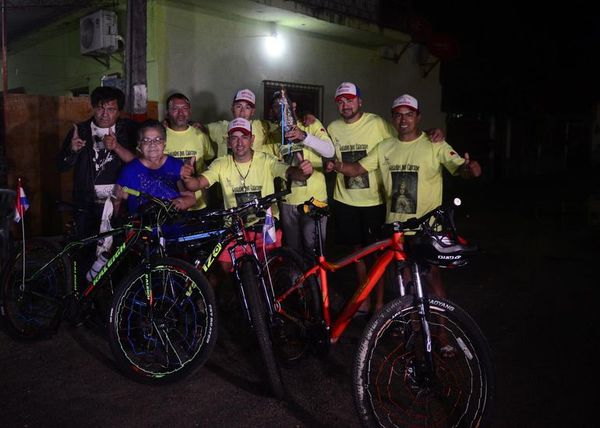 Más de 1.000 kilómetros en bicicleta por la Virgen de Caacupé - Nacionales - ABC Color