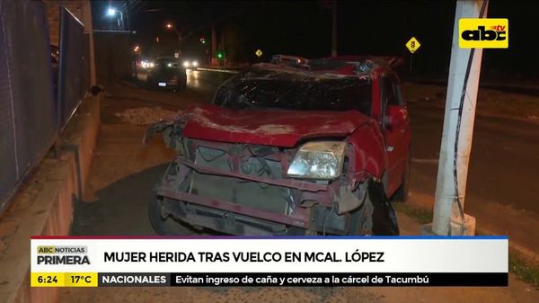 Mujer herida tras vuelco en Mcal. López - ABC Noticias - ABC Color