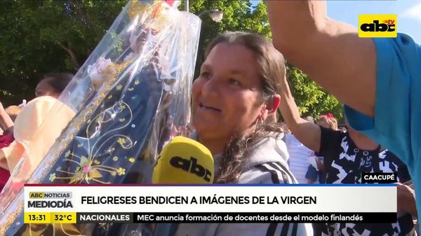 Feligreses hacen bendecir imágenes de la Virgen - ABC Noticias - ABC Color