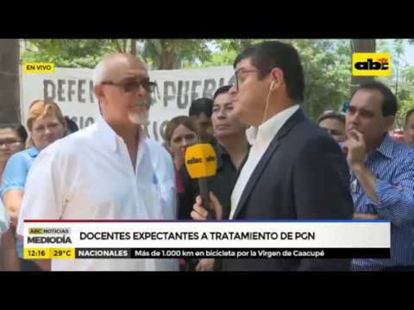 Docentes expectantes a tratamiento de PGN - ABC Noticias - ABC Color