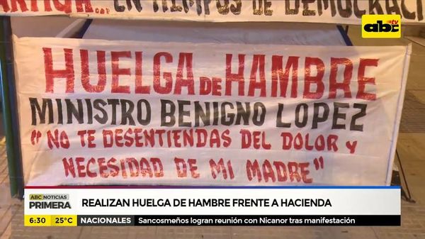 Hacen huelga de hambre frente al Ministerio de Hacienda - Nacionales - ABC Color