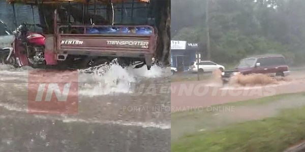 TORRENCIAL LLUVIA SOBRE ENCARNACIÓN Y GRAN PARTE DE ITAPÚA