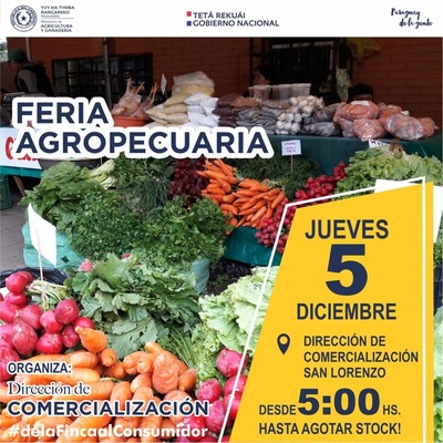 MAG y productores harán feria agropecuaria este jueves en San Lorenzo | .::Agencia IP::.
