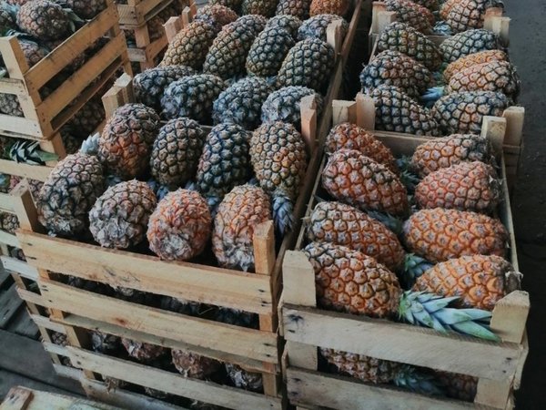Ofertan piña, melón y sandía en el Abasto