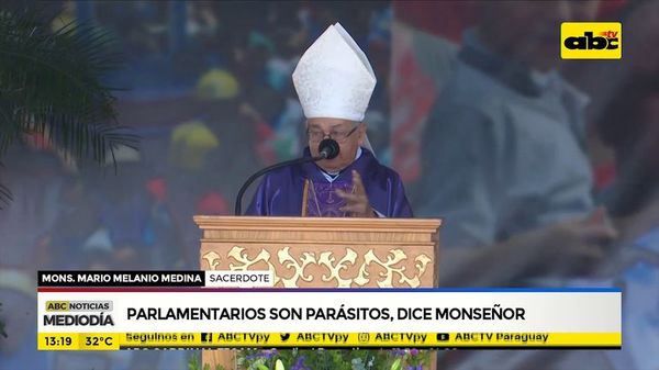 Parlamentarios son parásitos dice monseñor - ABC Noticias - ABC Color
